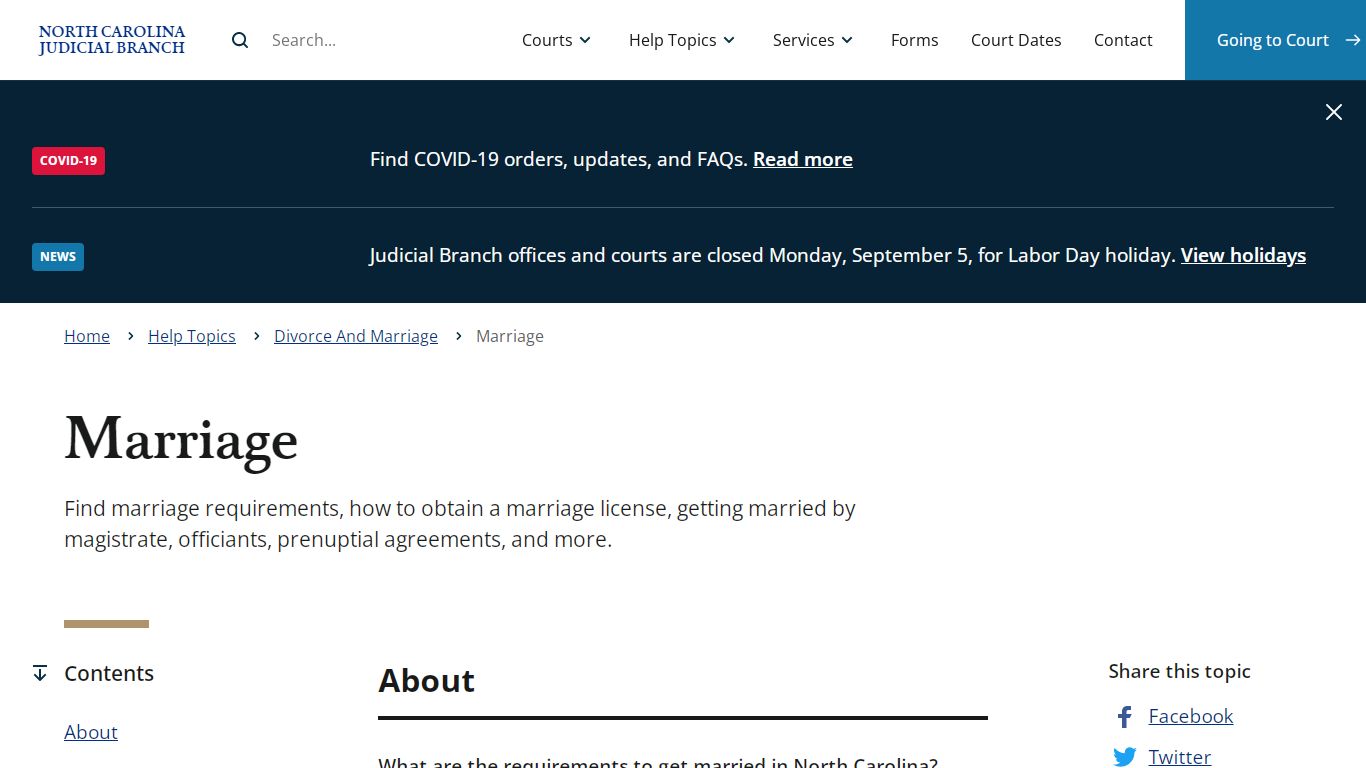 Marriage | North Carolina Judicial Branch - NCcourts